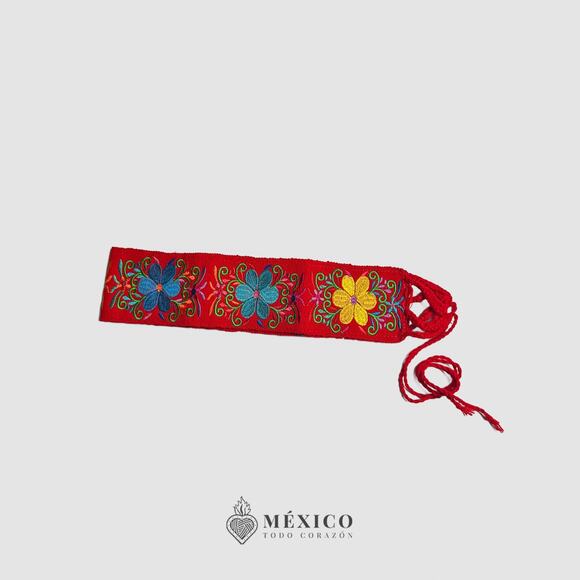 Mexican Folkloric belt day of the dead 5 de Mayo colorfull mexico todo corazon - Picture 4 of 5